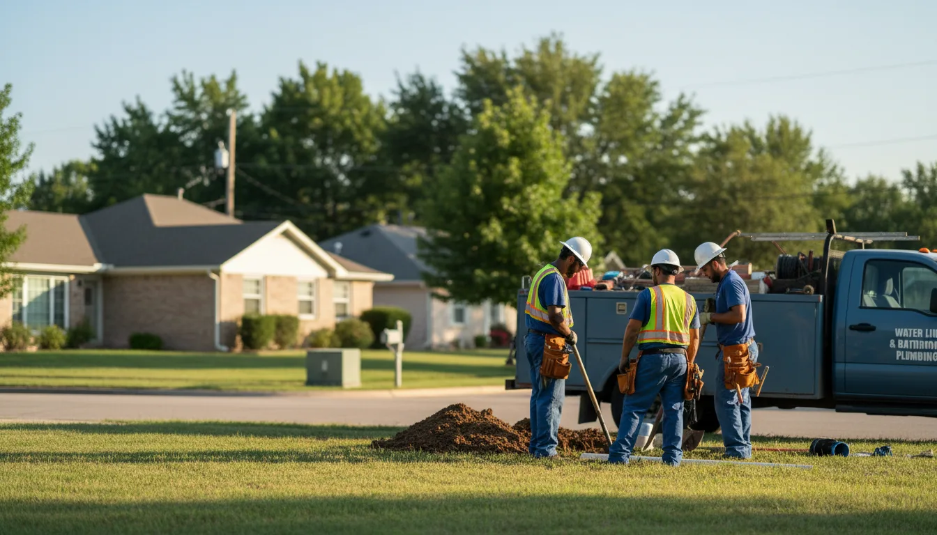 Residential water line and bathroom plumbing service in Trego, WI